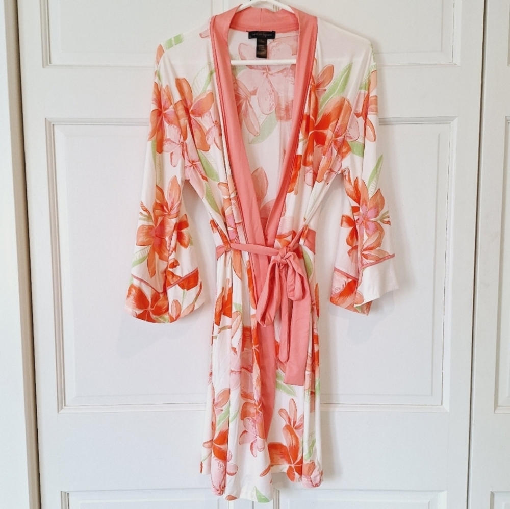 Nanette Lepore floral satin-like robe